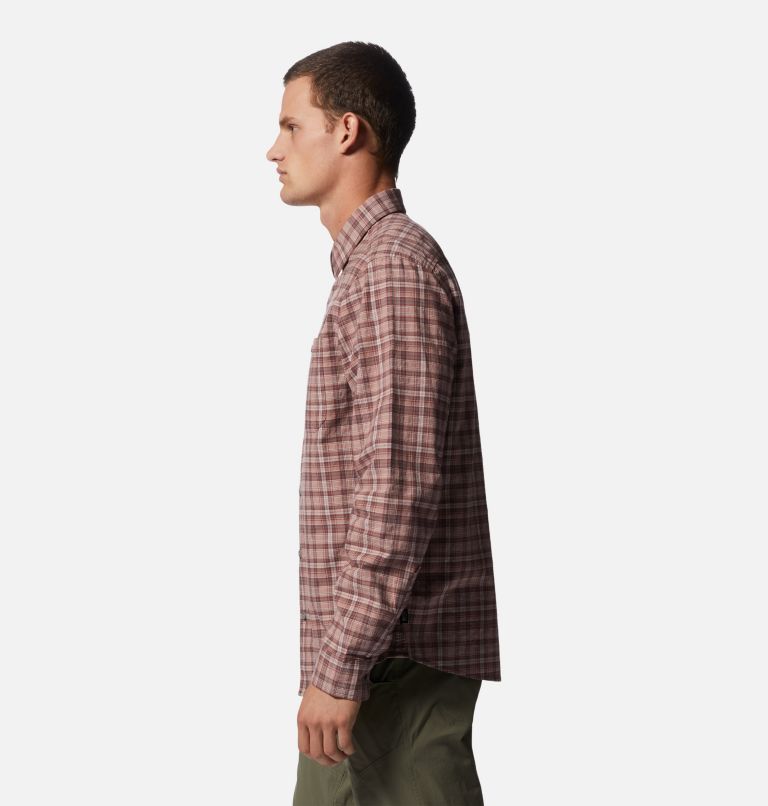 Thumbnail: Men's Big Cottonwood Long Sleeve Shirt, Color: Clay Earth Canopy Plaid, image 3