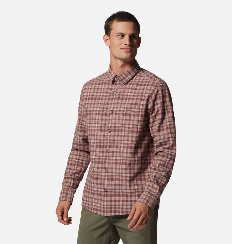 Thumbnail: Men's Big Cottonwood Long Sleeve Shirt, Color: Clay Earth Canopy Plaid, image 1