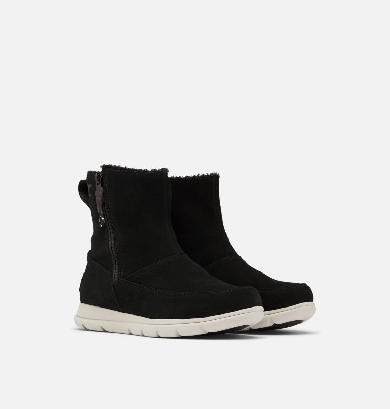 Women's Sorel Explorer Zip Boot, Color: Black, image 2