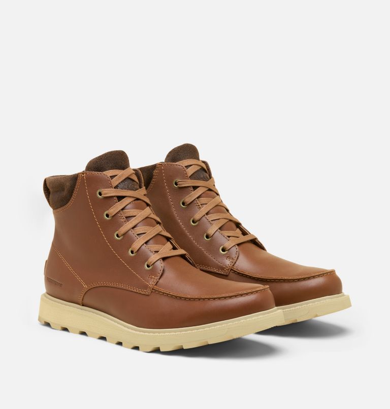 MADSON II Men's Moc Toe Waterproof Boot, Color: Velvet Tan, Tobacco, image 2