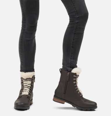 womens sorel emelie lace up boot