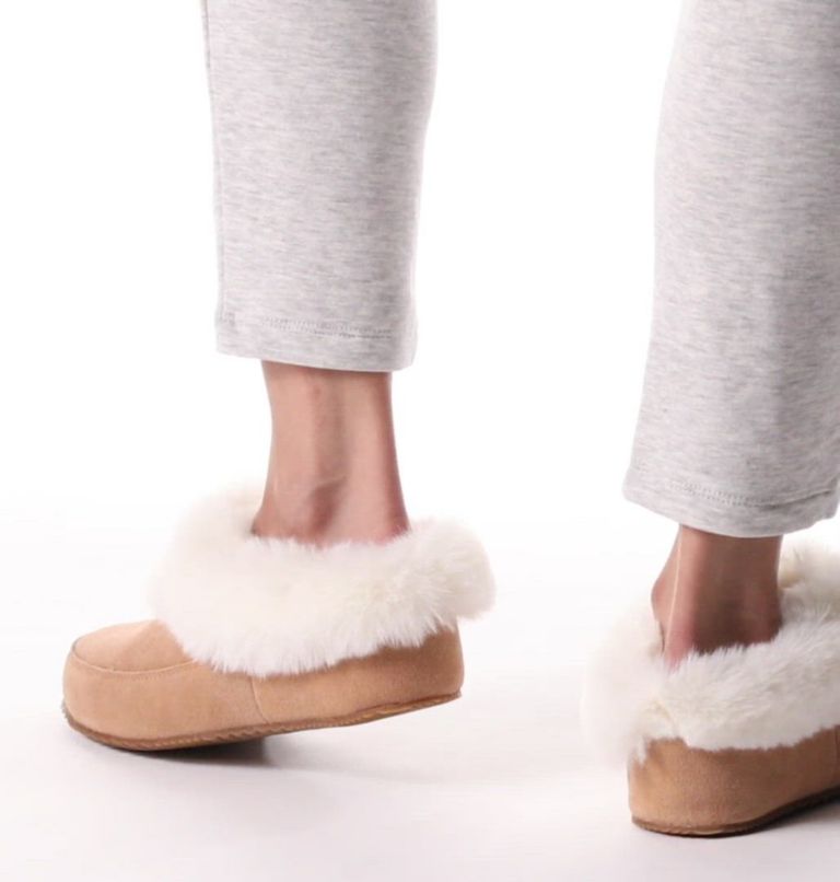 Women's Sorel Go Coffee Run Slipper, Color: Tawny Buff, Natural