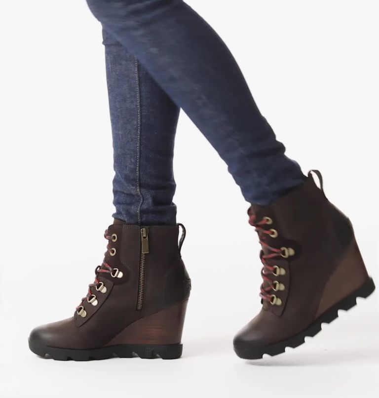 Women's Joan Uptown Lace Boot, Color: Blackened Brown