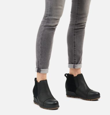 black leather women's evie booties