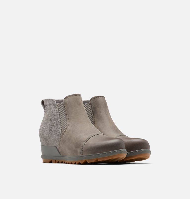 sorel evie leather pull on bootie