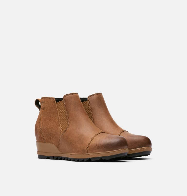 sorel evie leather pull on bootie
