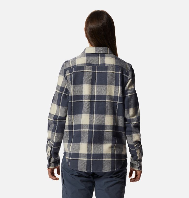 Women's Plusher Long Sleeve Shirt, Color: Wild Oyster Tartan Plaid, image 2