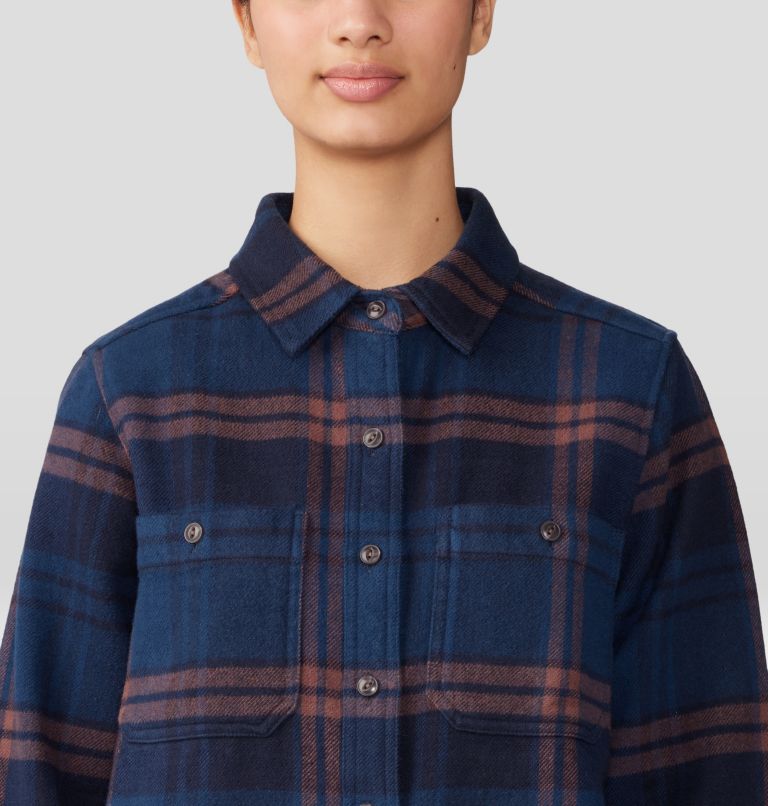 Chemise à manches longues Plusher Femme, Color: Dark Zinc Plaid Print, image 4