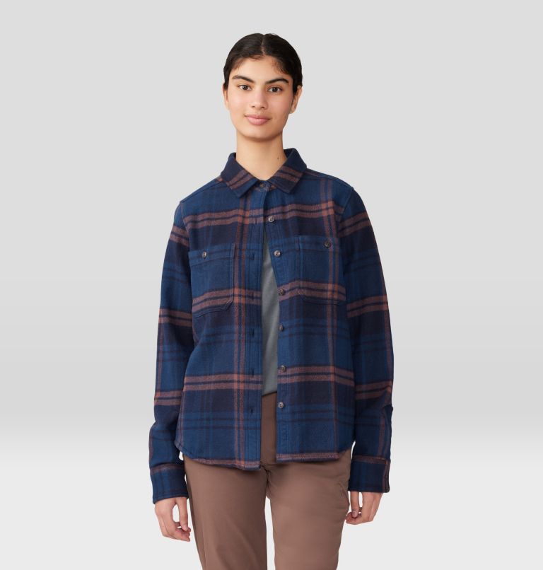 Chemise à manches longues Plusher Femme, Color: Dark Zinc Plaid Print, image 5