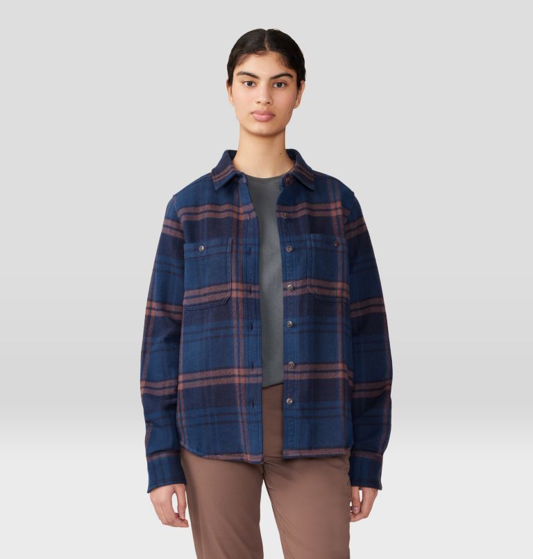 Chemise à manches longues Plusher Femme, Color: Dark Zinc Plaid Print, image 6