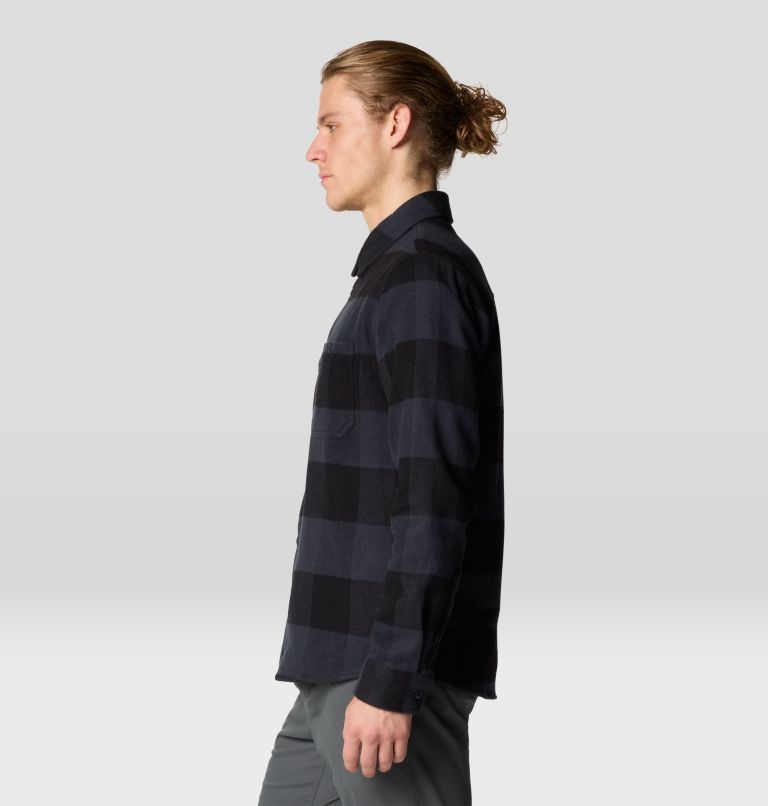 Men's Plusher Long Sleeve Shirt, Color: Black Tatanka Check, image 4