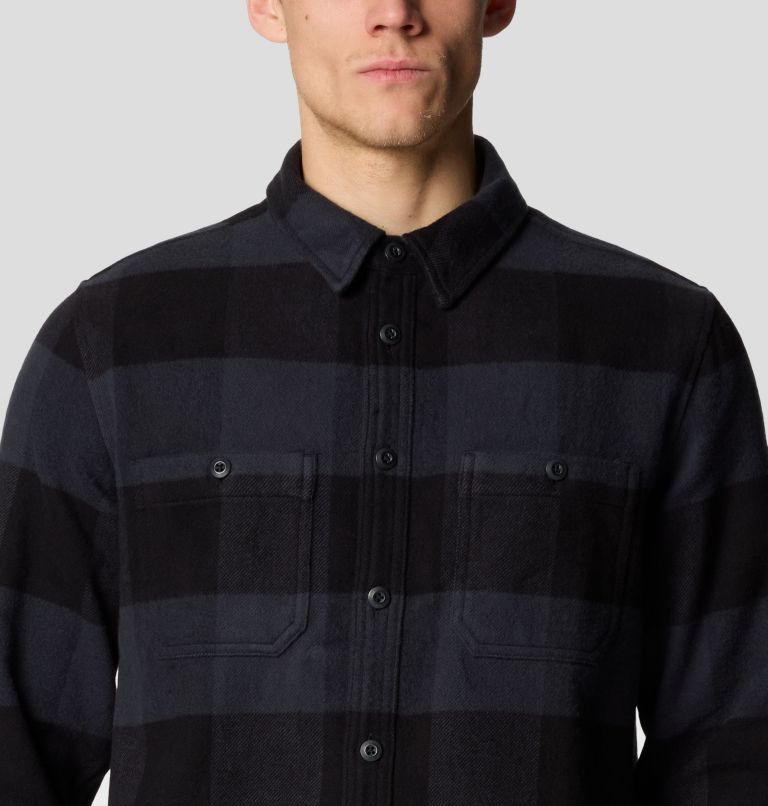 Men's Plusher Long Sleeve Shirt, Color: Black Tatanka Check, image 5