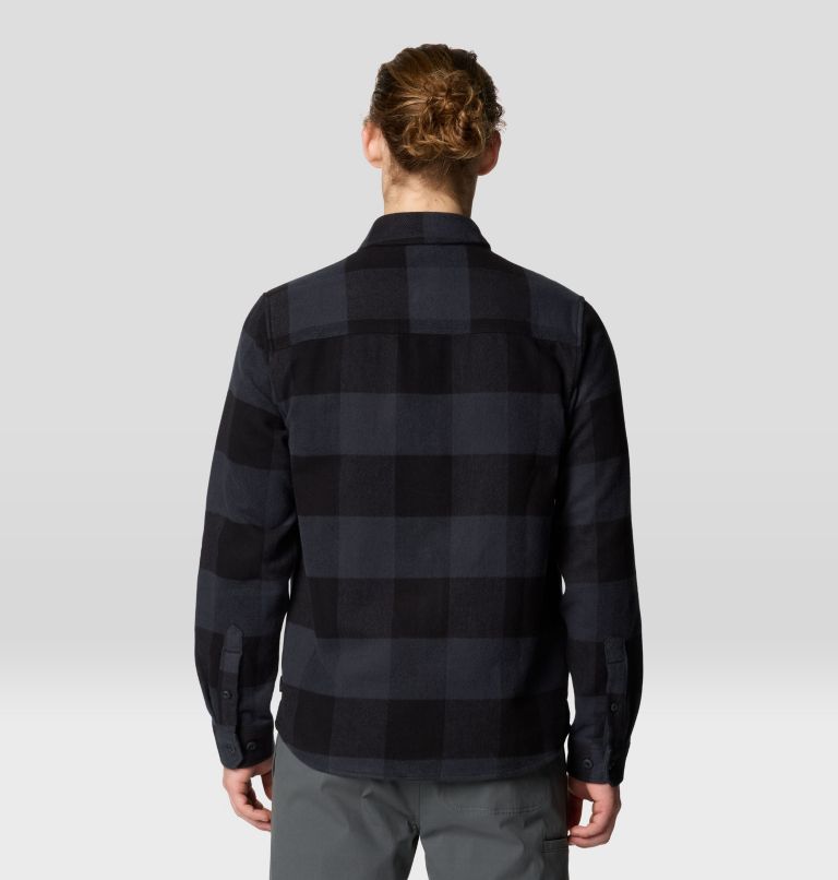 Men's Plusher Long Sleeve Shirt, Color: Black Tatanka Check, image 3