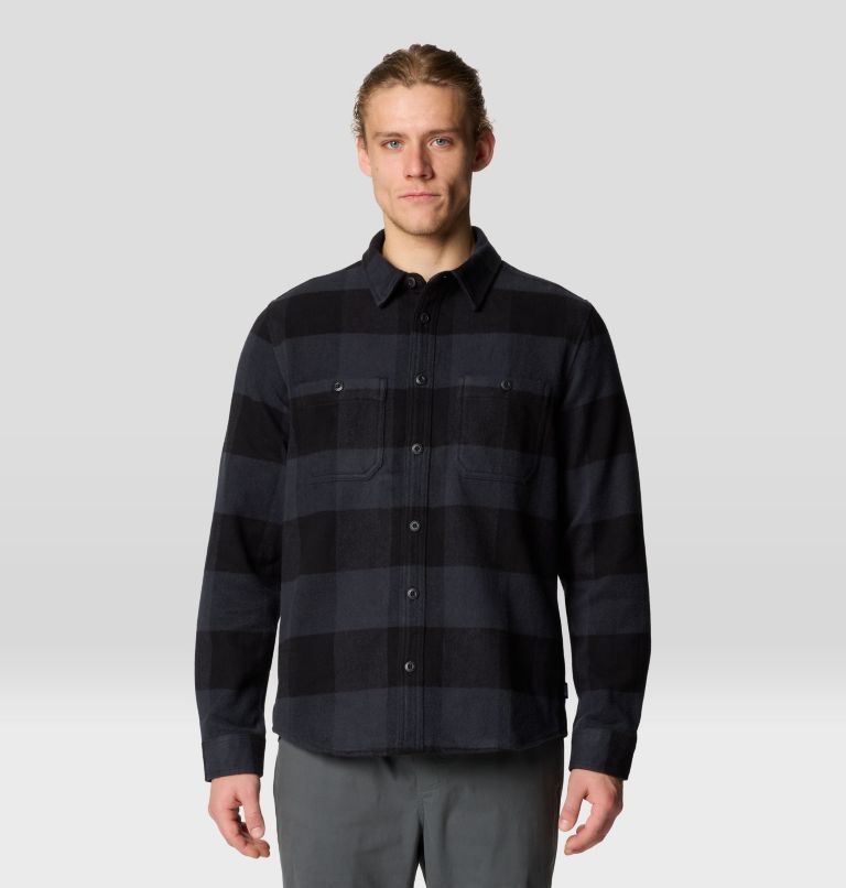 Men's Plusher Long Sleeve Shirt, Color: Black Tatanka Check, image 1
