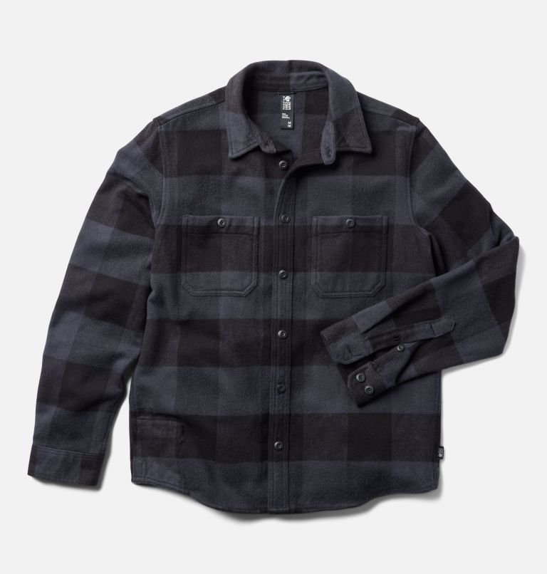 Men's Plusher Long Sleeve Shirt, Color: Black Tatanka Check, image 2