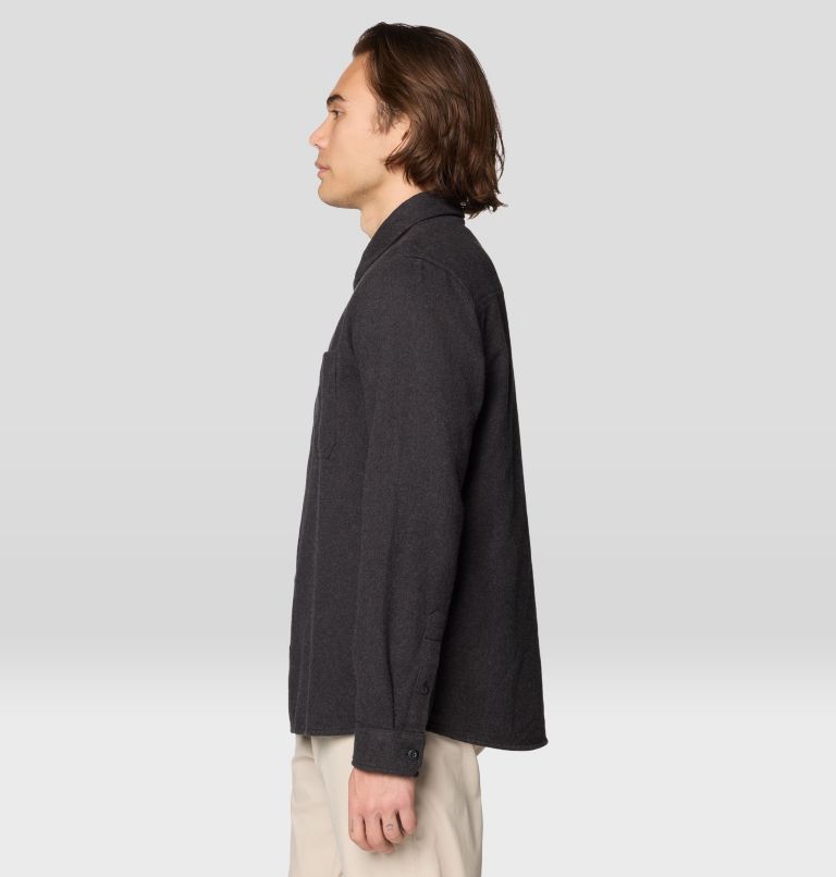 Men's Plusher Long Sleeve Shirt, Color: Black Melange, image 4
