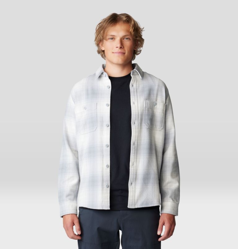 Men's Plusher Long Sleeve Shirt, Color: Glacial Ombre Buffalo Check Print, image 5