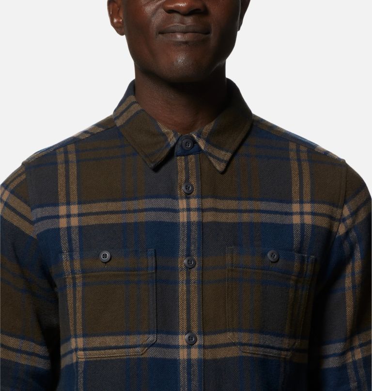 Men's Plusher Long Sleeve Shirt, Color: Ridgeline Bonfire Plaid, image 4