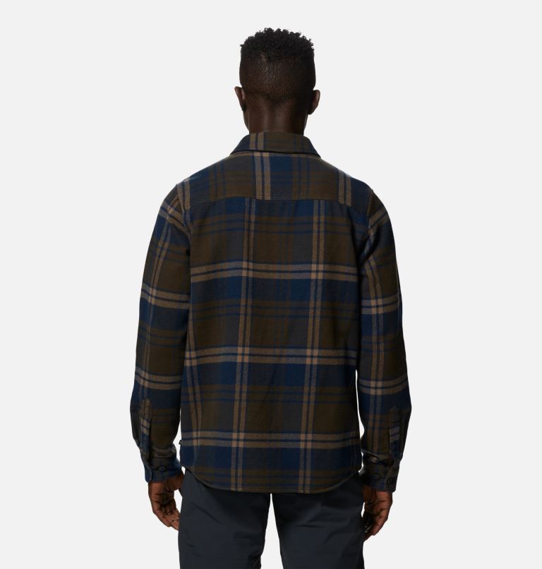 Men's Plusher Long Sleeve Shirt, Color: Ridgeline Bonfire Plaid, image 2