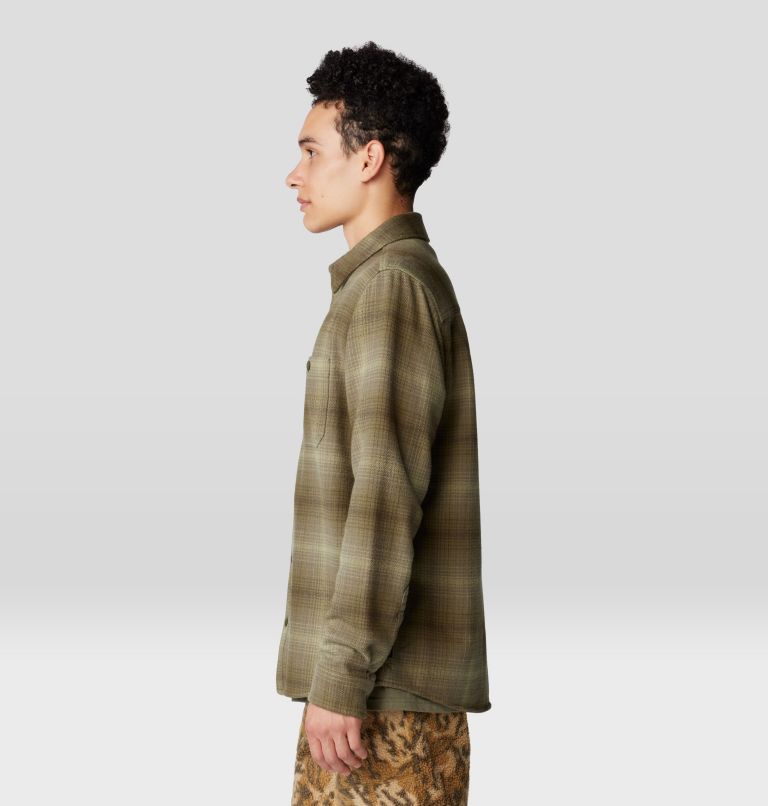 Men's Plusher Long Sleeve Shirt, Color: Dark Pine Ombre Buffalo Check Print, image 3