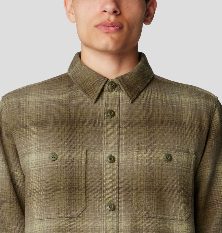 Men's Plusher Long Sleeve Shirt, Color: Dark Pine Ombre Buffalo Check Print, image 4