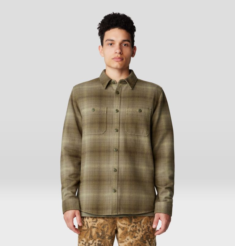 Men's Plusher Long Sleeve Shirt, Color: Dark Pine Ombre Buffalo Check Print, image 5