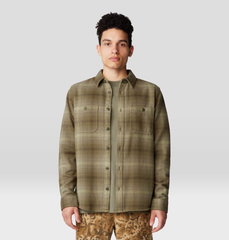 Men's Plusher Long Sleeve Shirt, Color: Dark Pine Ombre Buffalo Check Print, image 6