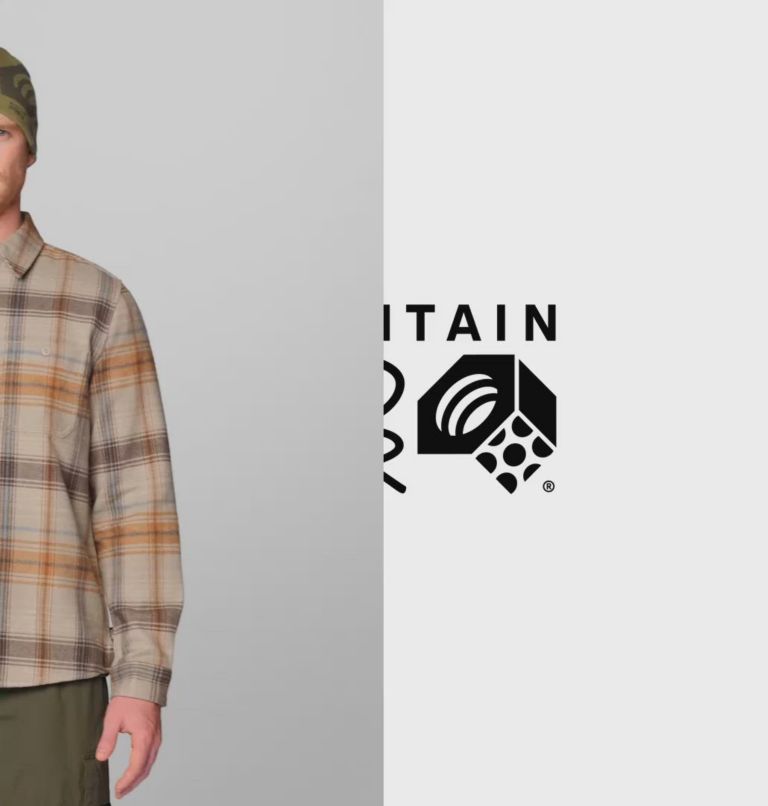 Men's Plusher Long Sleeve Shirt, Color: Badlands Wyoming Plaid