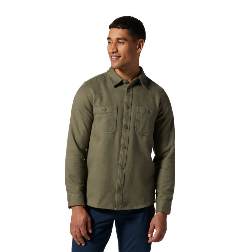 Chemise à manches longues Plusher Homme, Color: Stone Green