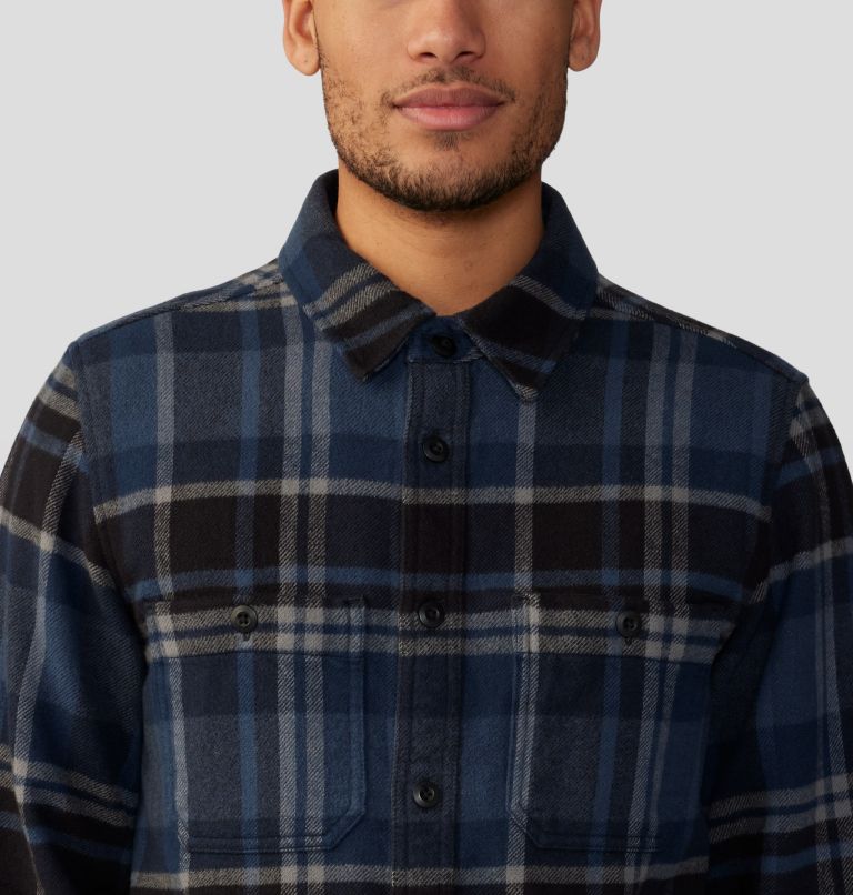 Men's Plusher Long Sleeve Shirt, Color: Hardwear Navy Amsterdam Plaid, image 4