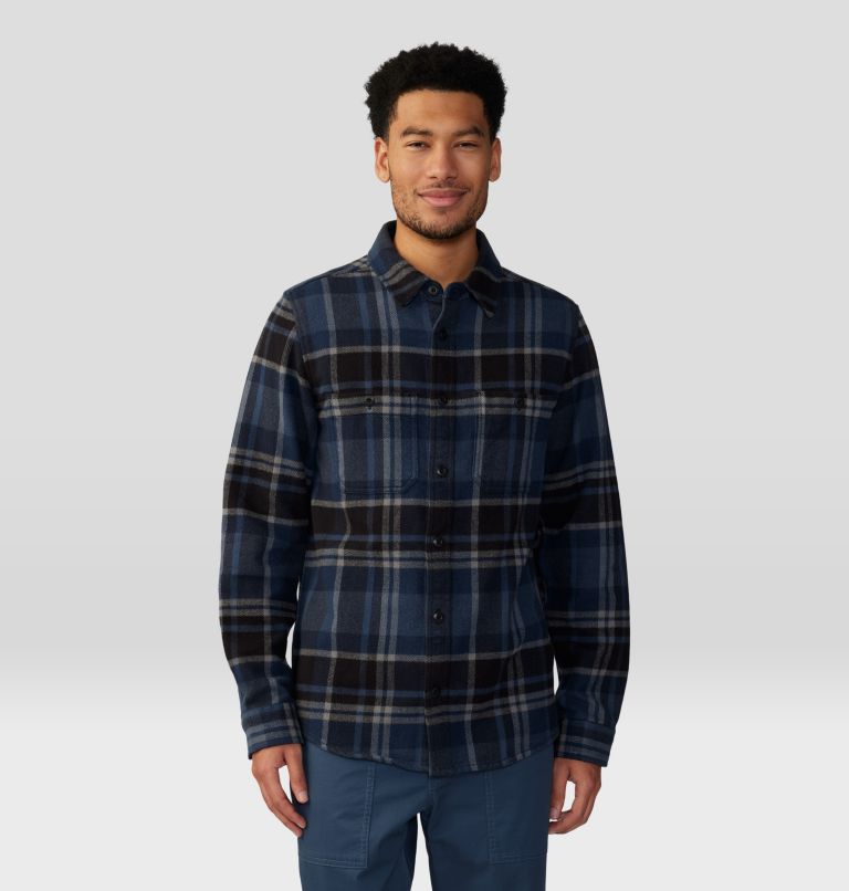 Men's Plusher Long Sleeve Shirt, Color: Hardwear Navy Amsterdam Plaid, image 1