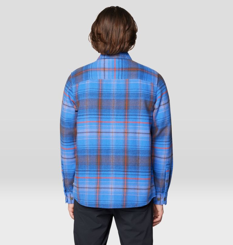 Men's Plusher Long Sleeve Shirt, Color: Arctic Sky Wyoming Plaid, image 2