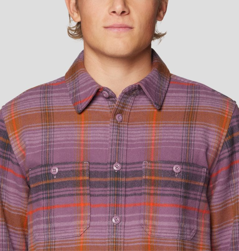 Men's Plusher Long Sleeve Shirt, Color: Dark Daze Wyoming Plaid, image 5