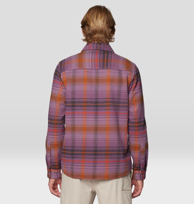 Men's Plusher Long Sleeve Shirt, Color: Dark Daze Wyoming Plaid, image 3