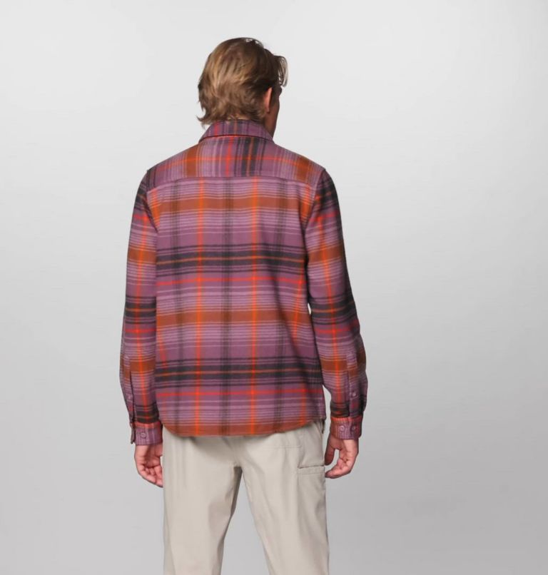 Men's Plusher Long Sleeve Shirt, Color: Dark Daze Wyoming Plaid