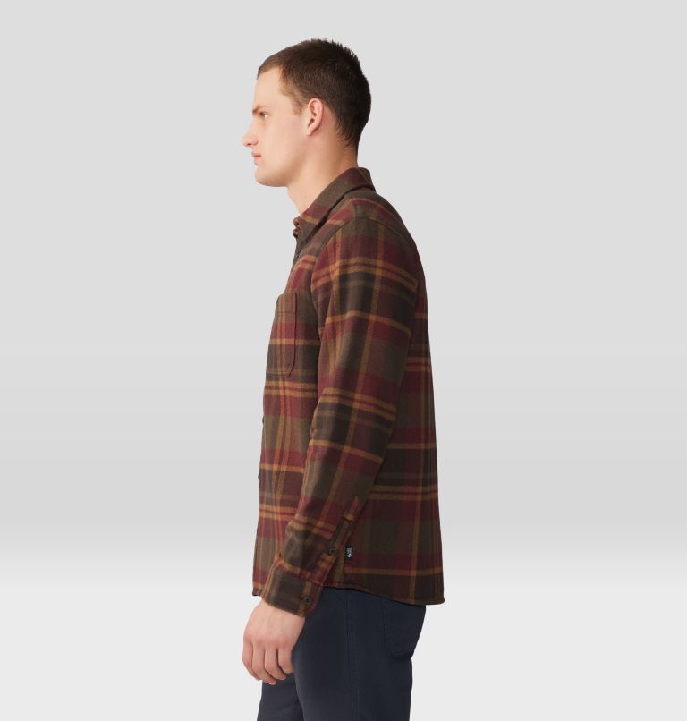 Men's Plusher Long Sleeve Shirt, Color: Washed Raisin Amsterdam Plaid, image 3