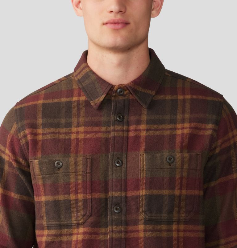 Men's Plusher Long Sleeve Shirt, Color: Washed Raisin Amsterdam Plaid, image 4