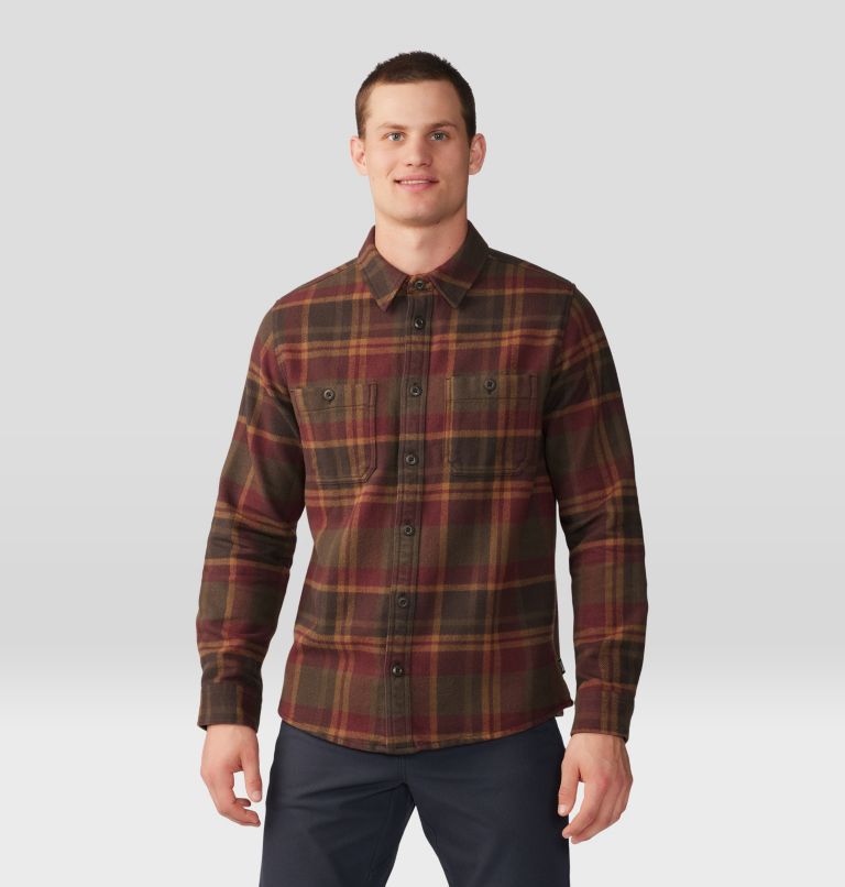 Men's Plusher Long Sleeve Shirt, Color: Washed Raisin Amsterdam Plaid, image 6