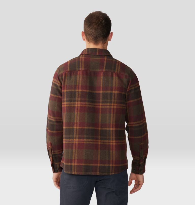 Men's Plusher Long Sleeve Shirt, Color: Washed Raisin Amsterdam Plaid, image 2