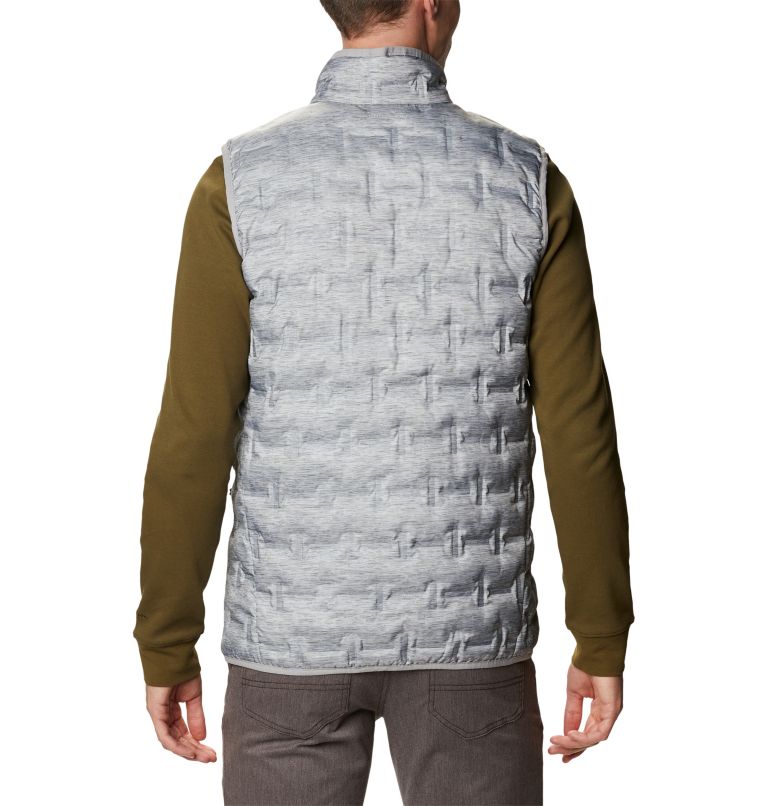 Men's Delta Ridge Down Vest, Color: Columbia Grey Heather, image 2