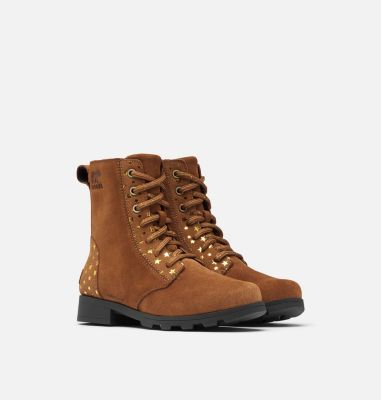 Youth Emelie&trade; Short Lace Boot YOUTH EMELIE&trade; SHORT LACE | 242 | 1, Velvet Tan, 3/4 front