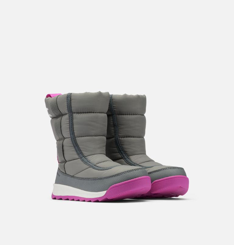 Youth Whitney II Puffy Mid Winter Boot, Color: Quarry, Grill, image 2