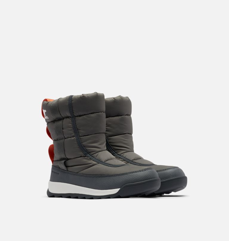 Youth Whitney II Puffy Mid Boot, Color: Quarry, Sea Salt, image 2