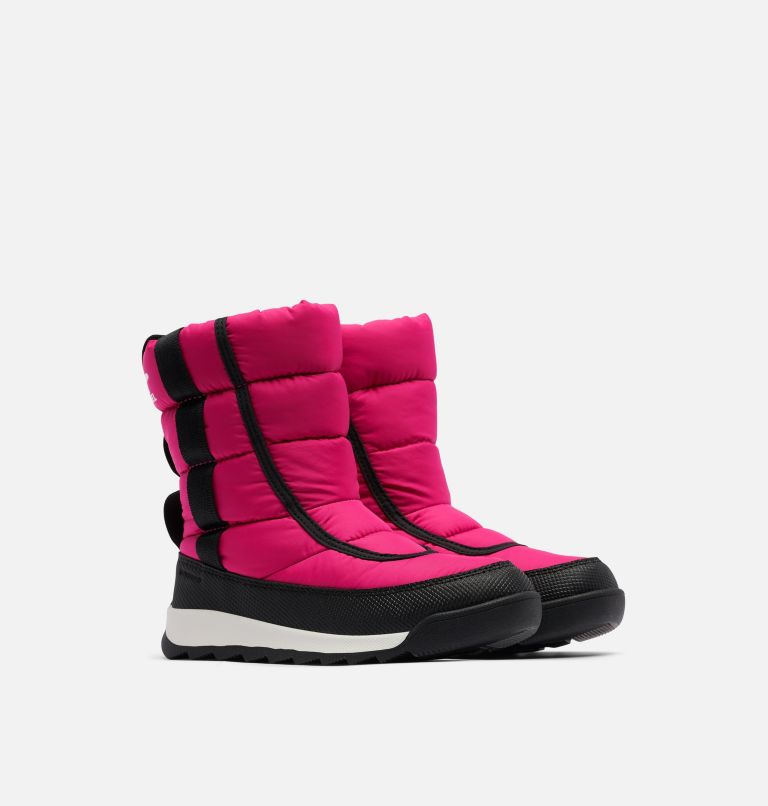 Youth Whitney II Puffy Mid Boot, Color: Cactus Pink, Black, image 2