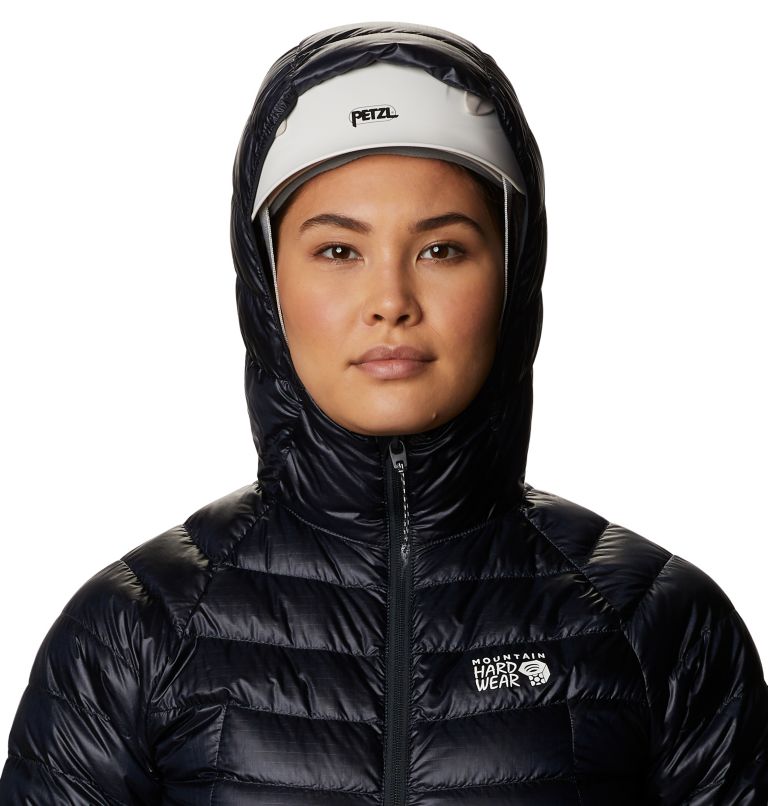 Women's Phantom Down Hooded Jacket, Color: Dark Storm, image 4