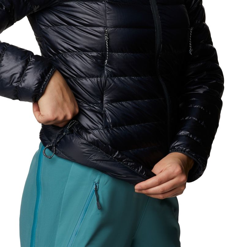 Women's Phantom Down Hooded Jacket, Color: Dark Storm, image 7