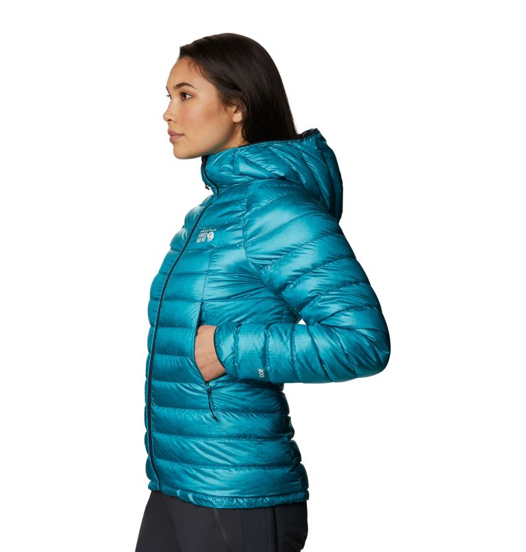 Women's Phantom Down Hooded Jacket, Color: Traverse, image 3