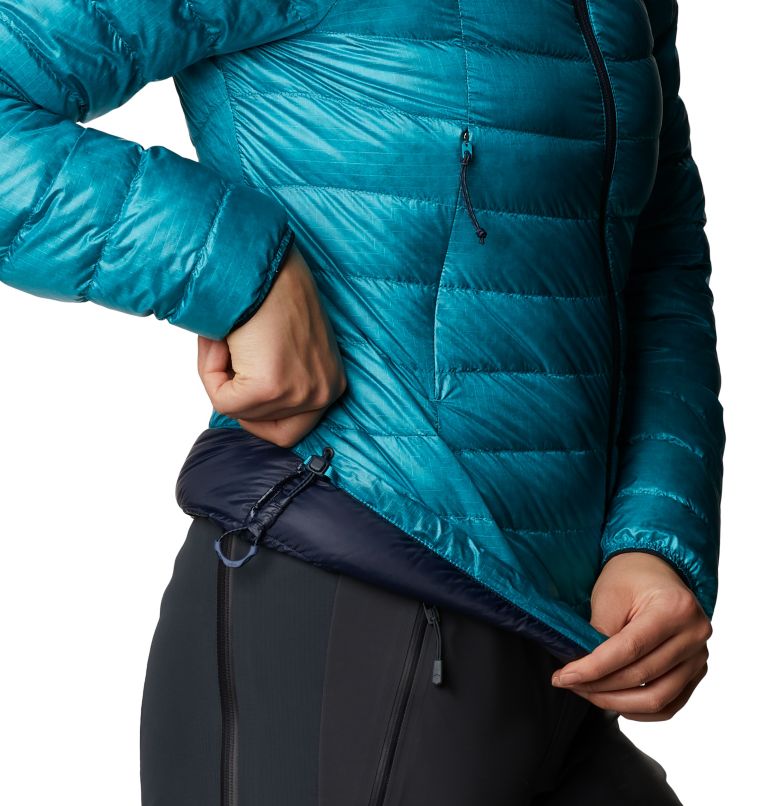 Women's Phantom Down Hooded Jacket, Color: Traverse, image 7