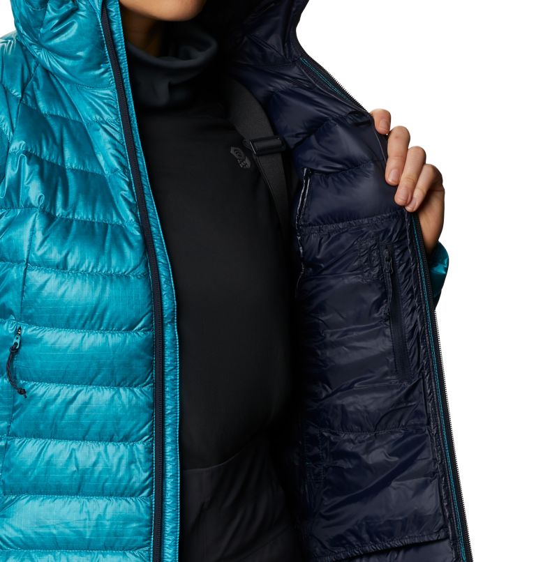Women's Phantom Down Hooded Jacket, Color: Traverse, image 8