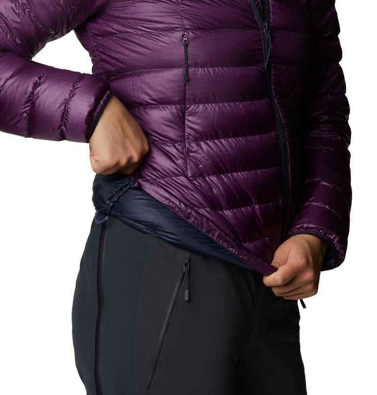 Women's Phantom Down Hooded Jacket, Color: Cosmos Purple, image 7